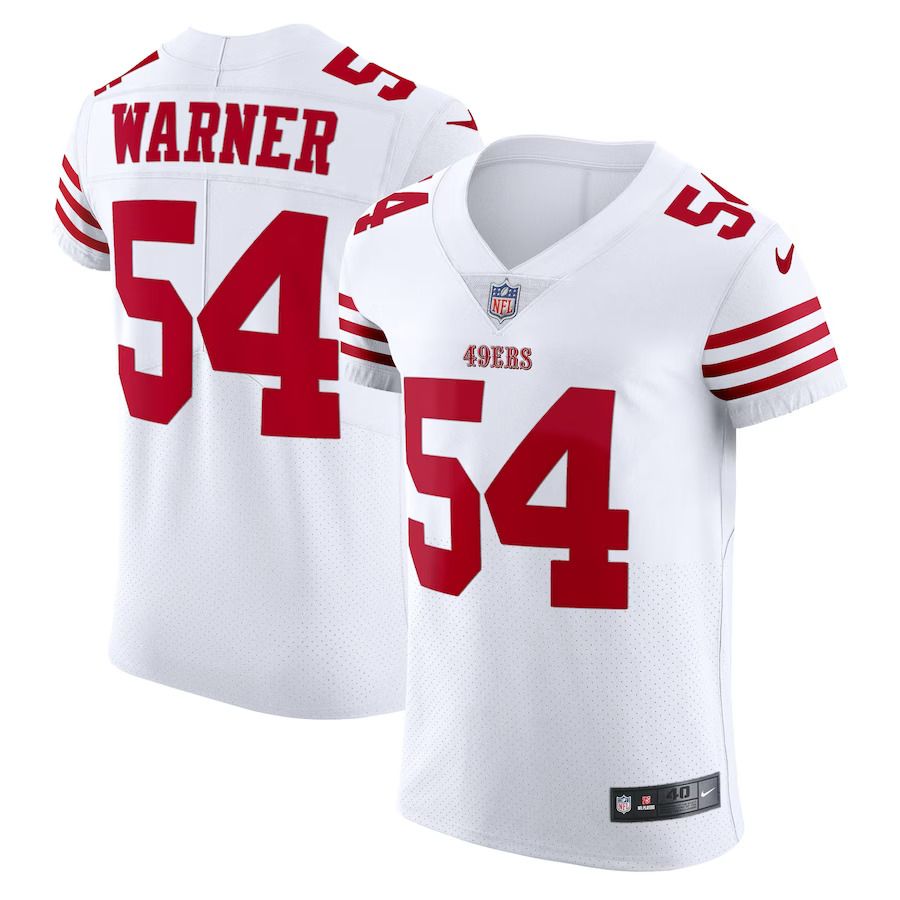 Men San Francisco 49ers #54 Fred Warner Nike White Vapor Elite NFL Jersey
